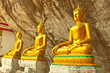 Gold Buddha statues