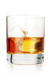 Whiskey with ice cubes