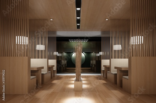 Ilustración: Modern Restaurant Interior / Lounge Modern Restaurant Interior / Lounge
