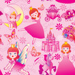 Seamless princess pattern. Vector art-illustration. Seamless princess pattern. Vector art-illustration.