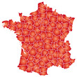 detailed map of france