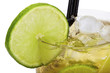 Lime slice on caipirinha