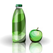 vector organic apple juice
