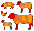 cutting meat