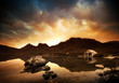 Explosive Lake Sunset