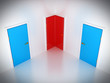 Choosing the way: conceptual corner door