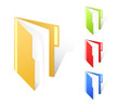 multicolored full folders with textfield