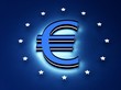 simbolo euro render 3d cristallo luce simbolo euro render 3d cristallo luce