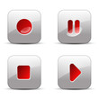 record, pause, stop and play vector illustration buttons record, pause, stop and play vector illustration buttons