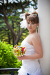 bride holding the wedding bouquet