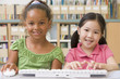 Kindergarten children using computer