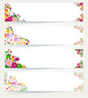 Floral design banners. Floral design banners.
