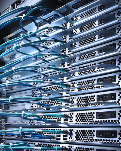 Photo: cable and servers cable and servers
