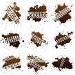 Vector: Tire track vector illustration Tire track vector illustration