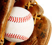 baseball with glove