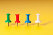 Office pins on the paper