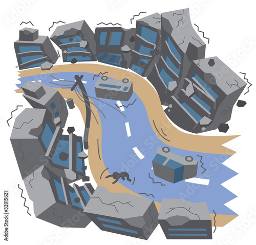 Illustration: 地震 地震
