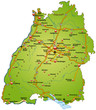 Baden-Württemberg grün mit AB in SVG