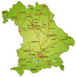 Bayern mit BAB in SVG grün