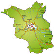Brandenburg mit BAB in SVG grün