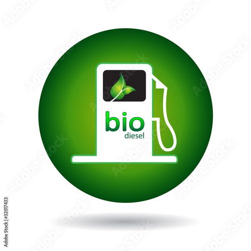 free gas pump icon. bio diesel gas pump icon