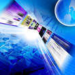 Abstract image of media streams