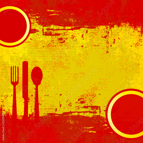 Vektor: Spanish Menu Vector template over flag of Spain Spanish Menu Vector template over flag of Spain