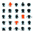 People icon, silhouettes of avatar