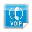 Pegatina cuadrada VOIP con reborde