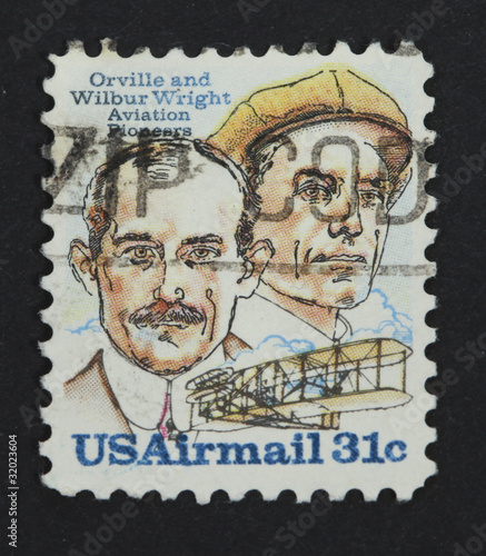Photo: Wright brothers on a postage stamp Wright brothers on a postage stamp