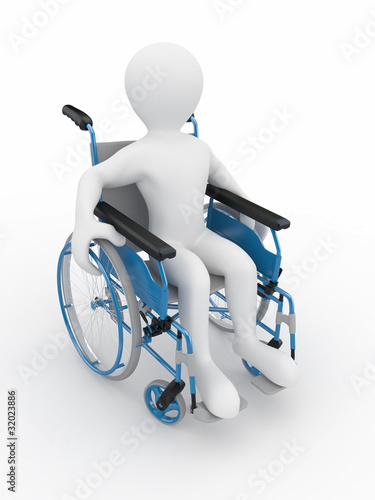 Illustration: Men on wheelchair Men on wheelchair