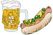 Sandwich with Beer Mug