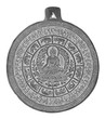 Isolated on white Medicine Buddha and his mantra carved in stone