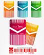 set of color discount cards