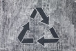 Foto: Recycle symbol on a white chalky background Recycle symbol on a white chalky background