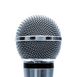 Isolated blue microphone Isolated blue microphone