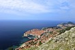 Aerial view of walled city of Dubrovnik, Croatia