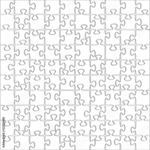 Vector: simple jigsaw puzzle simple jigsaw puzzle