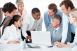 Diverse business group discussing new working ideas Diverse business group discussing new working ideas