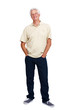 Casual mature man standing confidently Casual mature man standing confidently