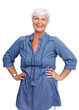 Cheerful senior woman standing over white background Cheerful senior woman standing over white background