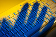 Tastatur und Schatten. Datendiebstahl.