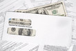 Money in an envelope