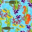 Vector: sea life seamless pattern sea life seamless pattern