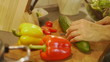 HD1080p25 Attractive woman cooking in the kitchen