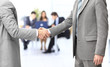 handshake isolated on business background
