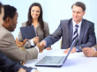Successful business team working together at office