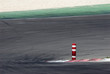 Motorsport, Rennstrecke mit Pfosten Motorsport, Rennstrecke mit Pfosten