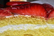 Erdbeersahnerolle - Closeup