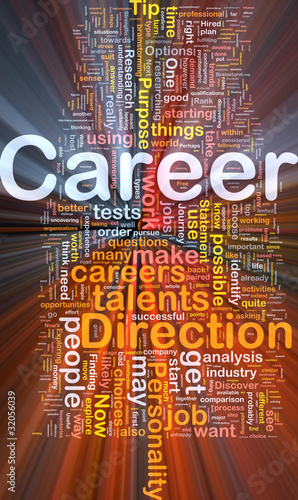 Illustration: Career background concept glowing Career background concept glowing